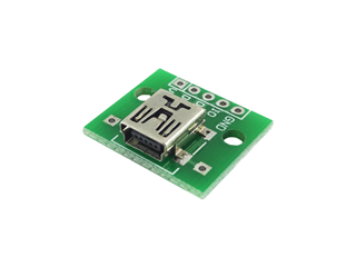 Mini USB-(Mini-A) Female PCB Board